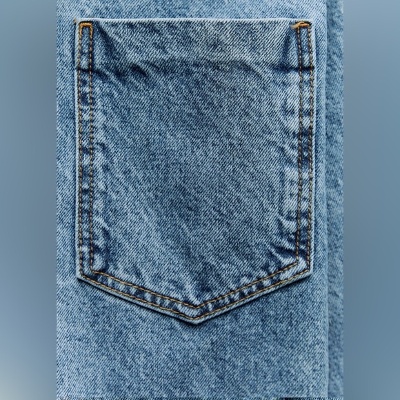 BNWT ZARA Z1975 LONG SLEEVE DENIM JUMPSUIT MID-BLUE LONG SLEEVES SMALL - Picture 7 of 8